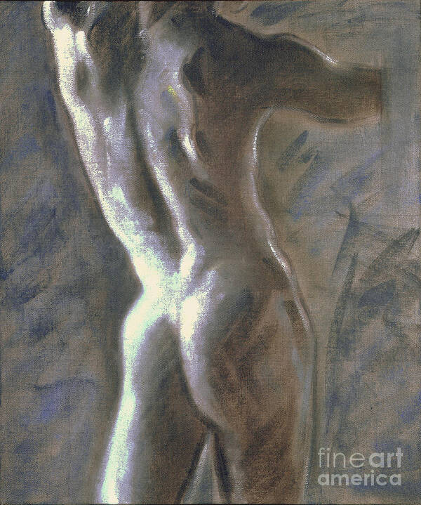  Poster featuring the painting Study of the Male Torso I by Ritchard Rodriguez