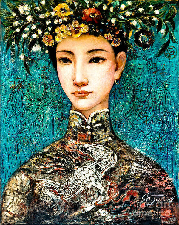 Shijun Poster featuring the painting Summer II by Shijun Munns