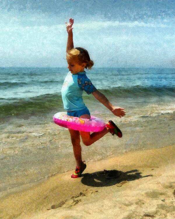 Beach Poster featuring the photograph Summertime Girl by Michelle Calkins