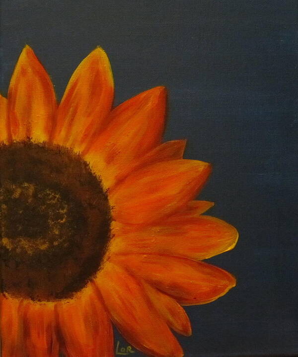 Sunflower Poster featuring the painting Solo by Lorraine Centrella