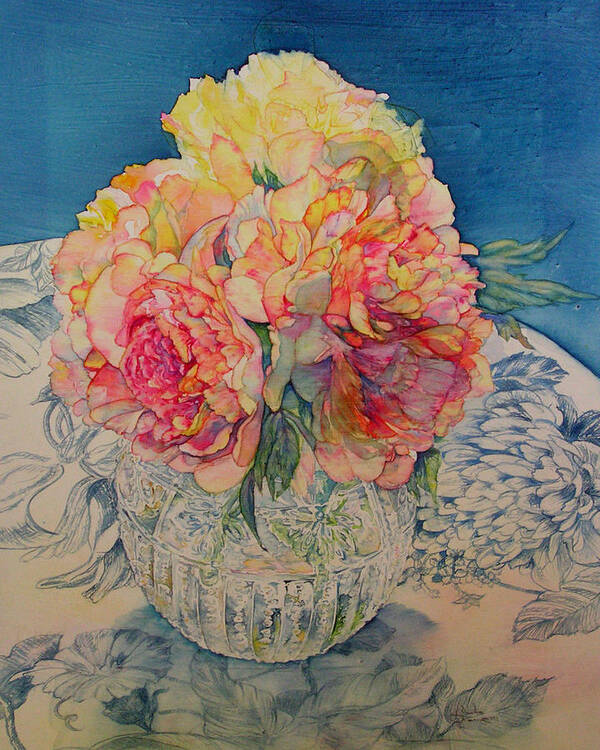 Floral Poster featuring the painting Tammy's Bowl 2 by Annika Farmer