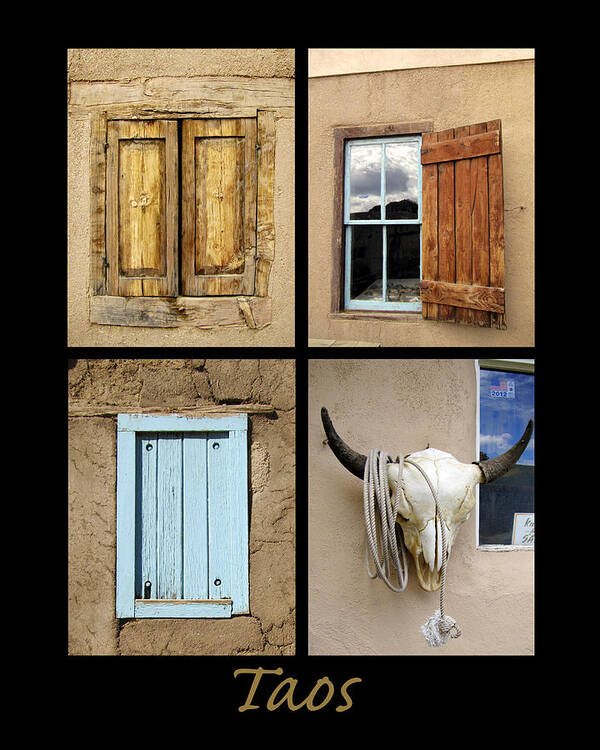 Taos Poster featuring the photograph Taos Windows by Ann Powell