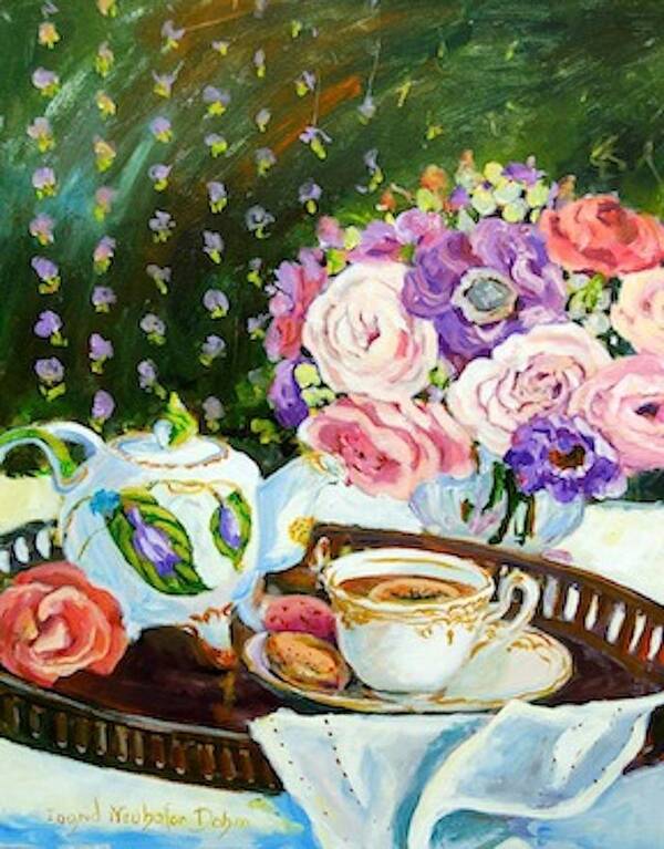 Still Life Poster featuring the painting Tea Time by Ingrid Dohm