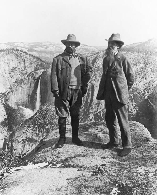 1903 Poster featuring the photograph Teddy Roosevelt and John Muir by Underwood Archives