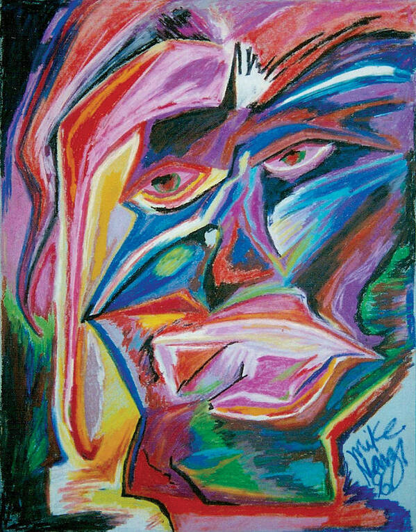 Pastel Paintings Www.mikemanziart.com Sad Swollen Fight Poster featuring the pastel Tene Later by Mike Manzi