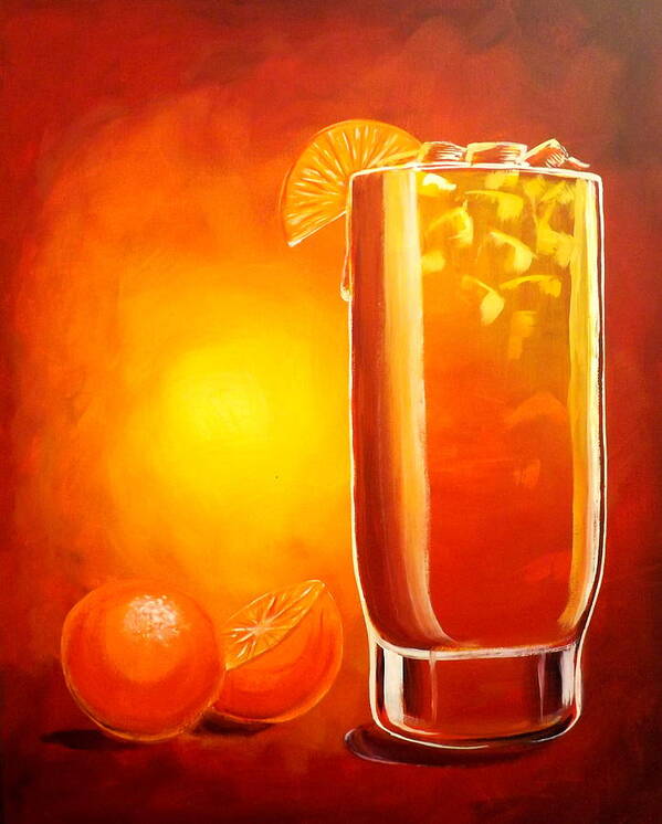 Tequila Sunrise Poster featuring the painting Tequila Sunrise by Darren Robinson