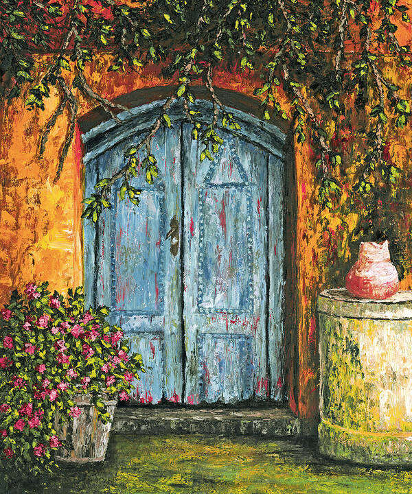 Door Poster featuring the painting The Blue Door by Darice Machel McGuire