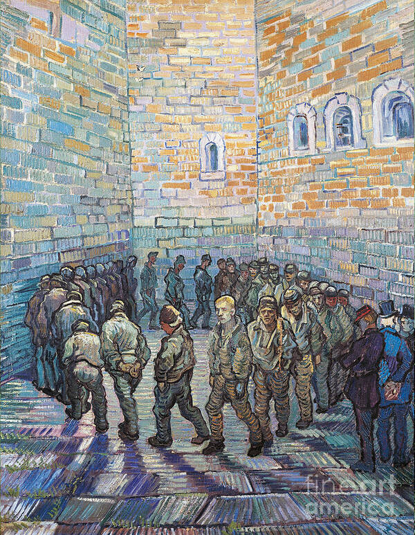 Prisoner Poster featuring the painting The Exercise Yard by Vincent Van Gogh