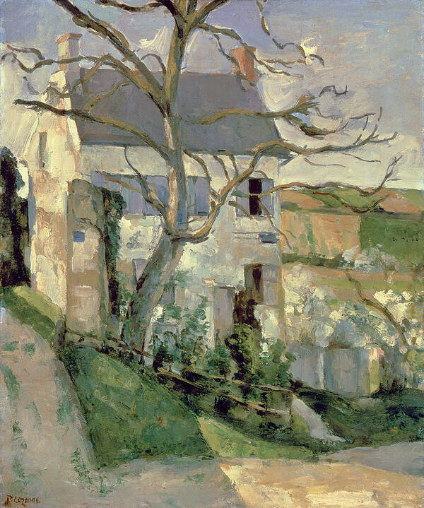 Hermitage Poster featuring the painting The House And The Tree, C.1873-74 by Paul Cezanne