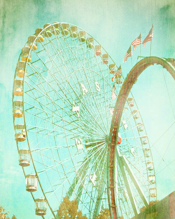 State Fair Poster featuring the photograph The Texas Star Ferris Wheel by David and Carol Kelly