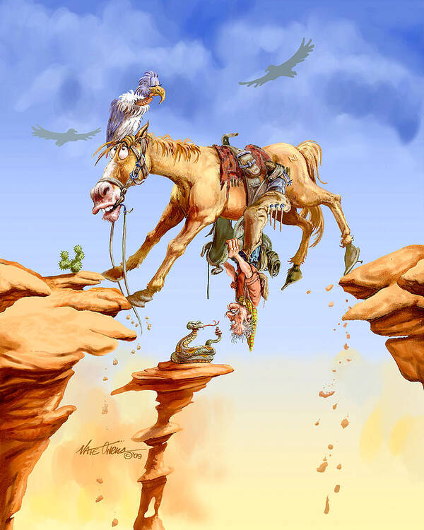 Horse Poster featuring the painting Things Are Looking Up by Nate Owens