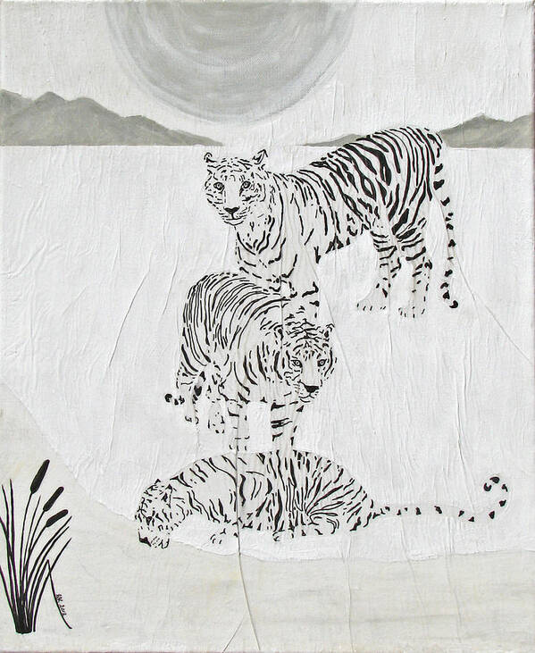 Tiger Poster featuring the painting Tigers3 by Stephanie Grant
