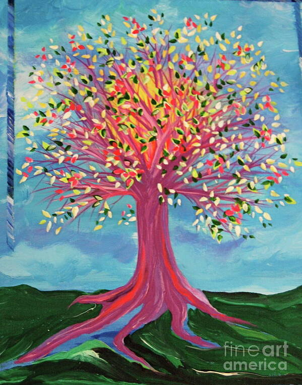 Tree Poster featuring the painting Tori's Tree by jrr by First Star Art