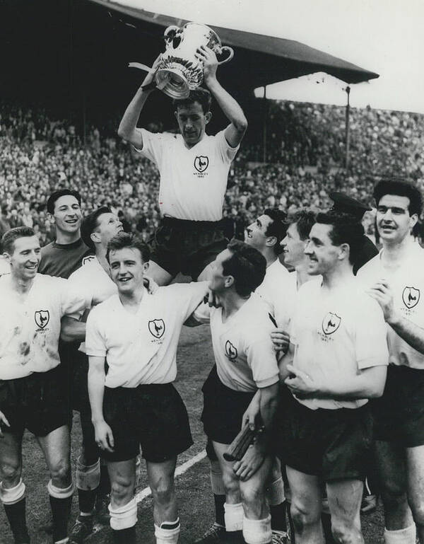 retro Images Archive Poster featuring the photograph Tottenham Hotspur Win 1961 F.a. Cup. by Retro Images Archive