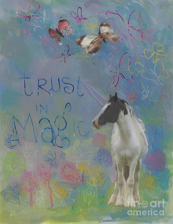 Gypsy Vanner Poster featuring the painting Trust in Magic by Kimberly Santini
