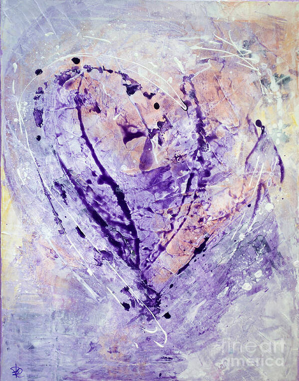 Abstract Painting Paintings Poster featuring the painting Universal Heart by Belinda Capol