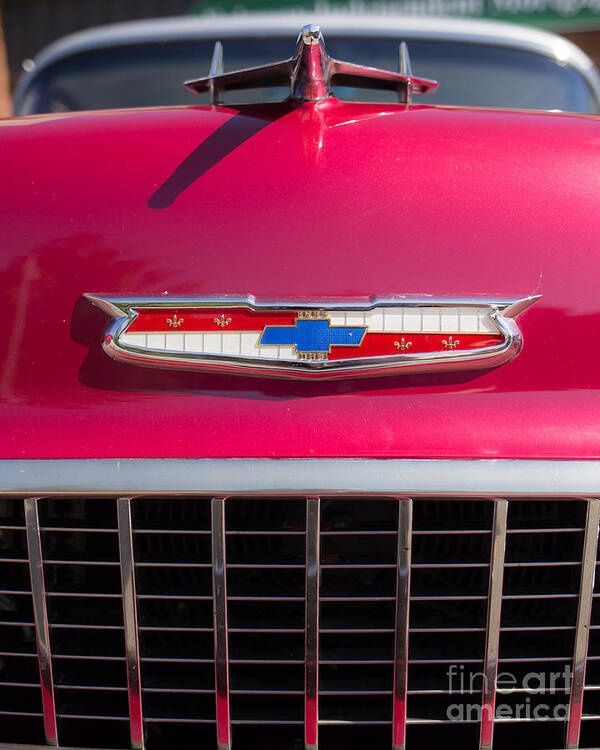 Car Poster featuring the photograph Vintage Chevy Bel Air by Edward Fielding