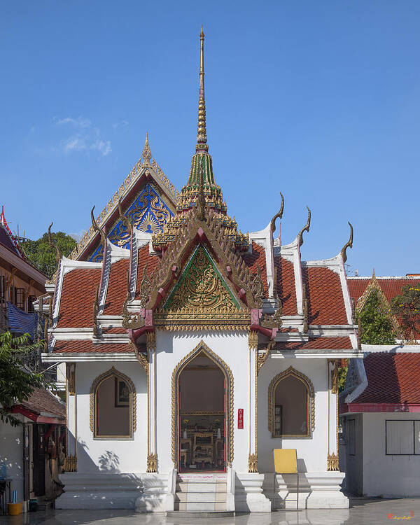 Temple Poster featuring the photograph Wat Maha Pruettharam Four Gable Walls Temple DTHB024 by Gerry Gantt