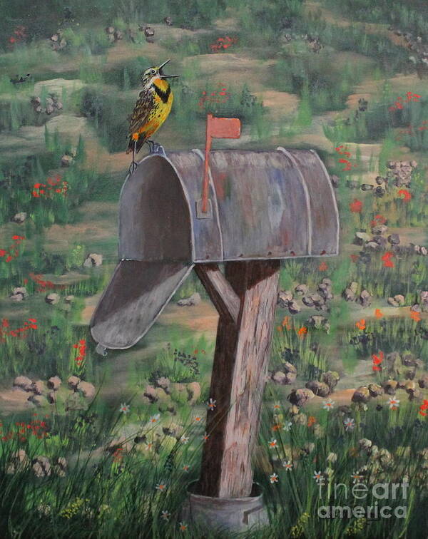 Meadowlark Poster featuring the painting We Are Moving In by Bob Williams