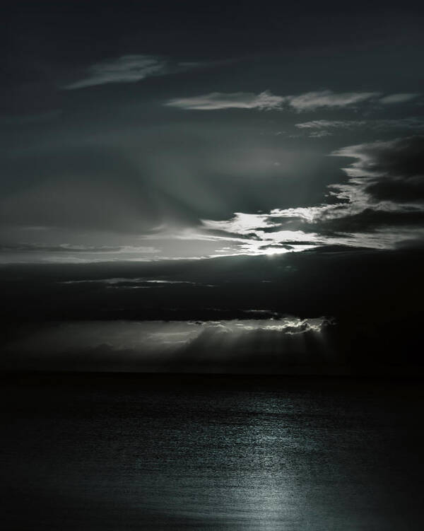 Ocean Poster featuring the photograph When The Sun Goes Down... by Mario Celzner