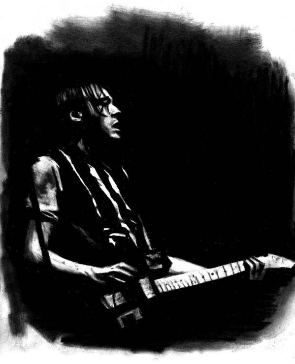 Win Butler Arcade Fire Poster featuring the drawing Win Butler by Teresa Beveridge