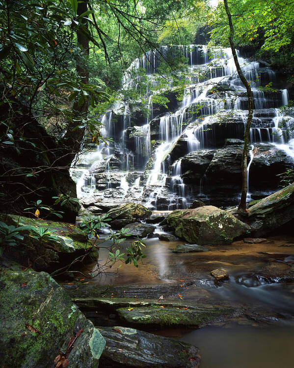 South Carolina Poster featuring the photograph Yellow Branch Falls by Ray Mathis