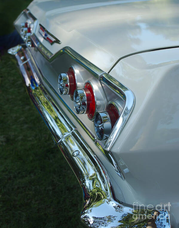 1963 Chevy Impala Emblem Poster featuring the photograph 1963 Chevy Impala Taillights #2 by Peter Piatt