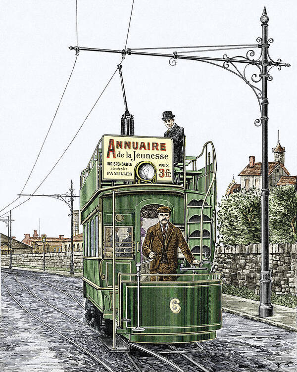 Tram Poster featuring the photograph Early Electric Tram #1 by Sheila Terry
