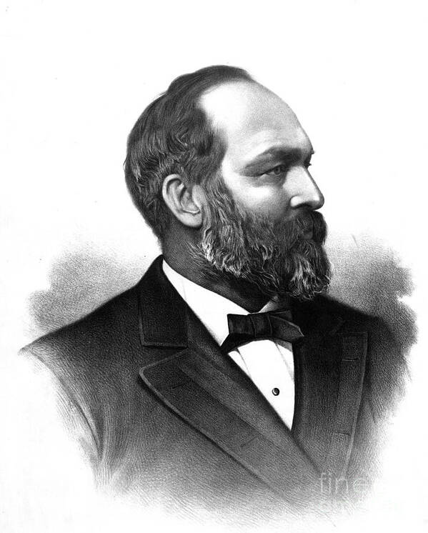 Government Poster featuring the photograph James A. Garfield, 20th American #1 by Photo Researchers
