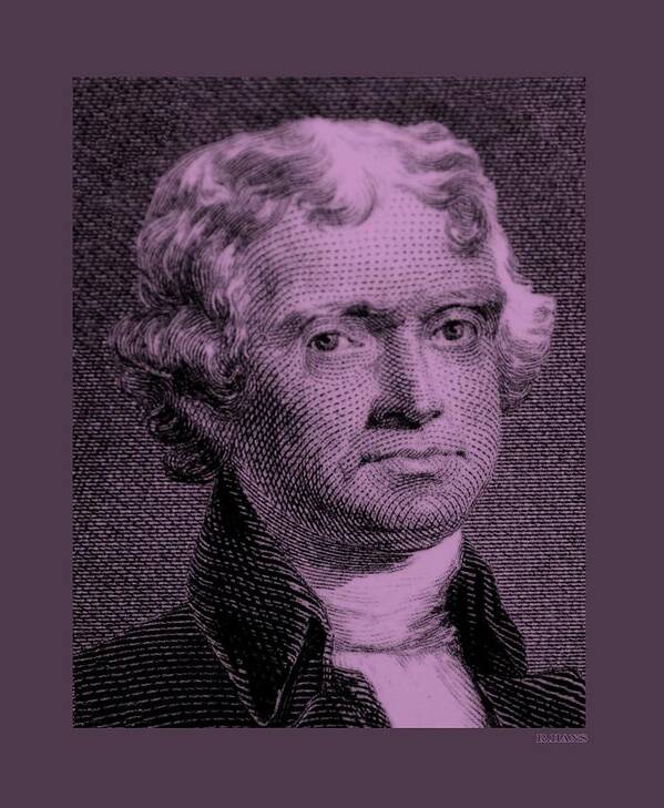 Thomas Jefferson Poster featuring the photograph THOMAS JEFFERSON in LIGHT PINK #1 by Rob Hans