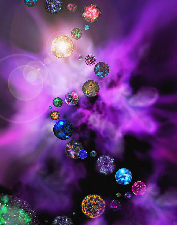 Universe Poster featuring the photograph Multiple Universes #4 by Mehau Kulyk