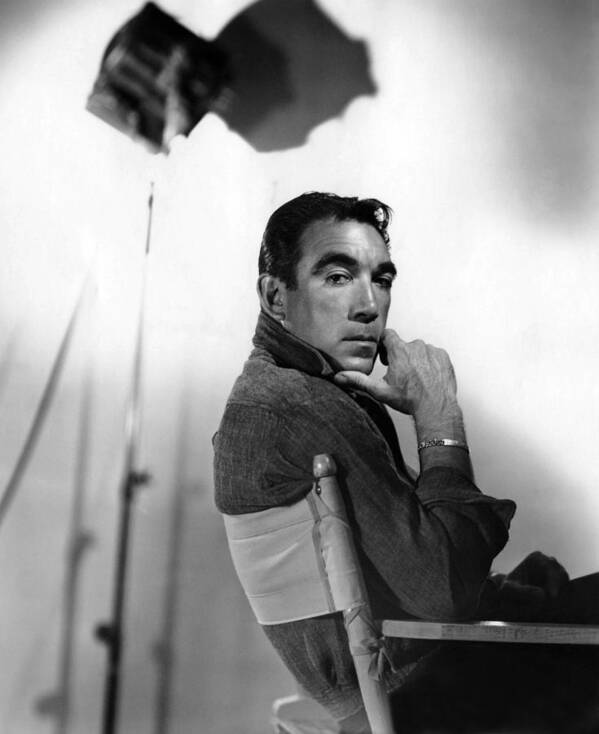 1950s Portraits Poster featuring the photograph Anthony Quinn, 1957 by Everett