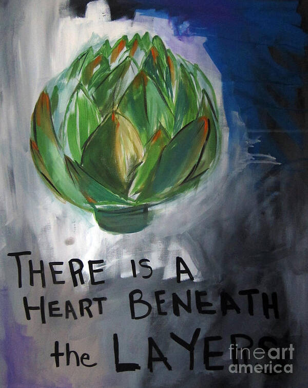 Artichoke Poster featuring the painting Artichoke by Linda Woods