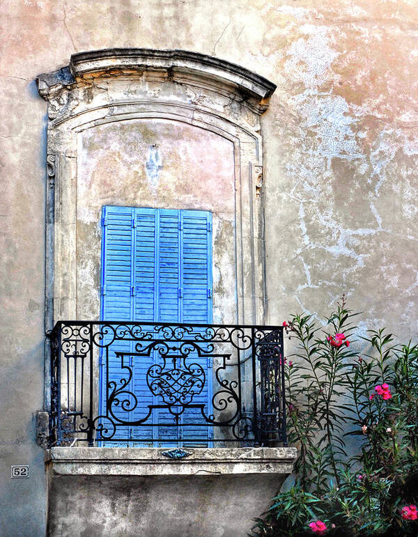 Balcony Poster featuring the photograph Balcony Provence France by Dave Mills