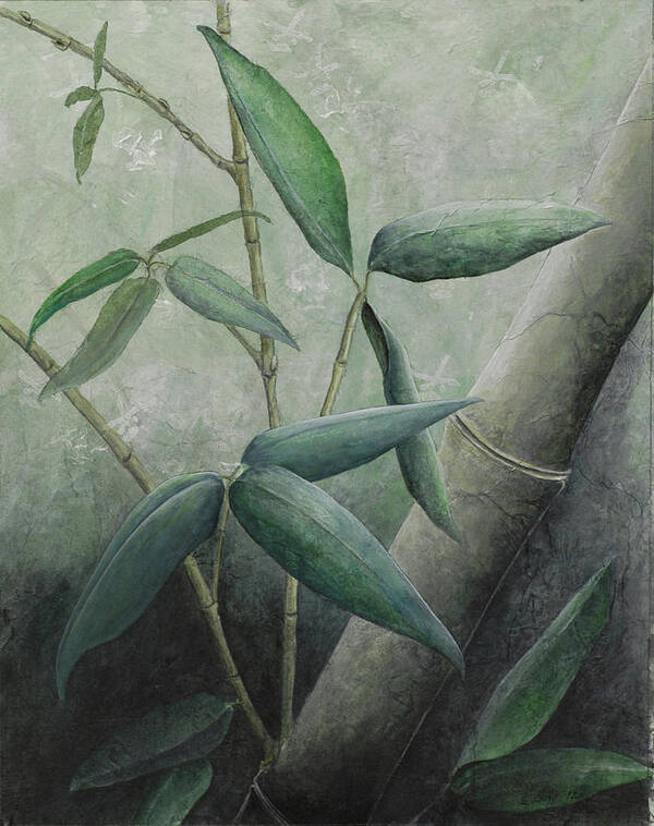 Bamboo Poster featuring the painting Bamboo 1 by Sandy Clift