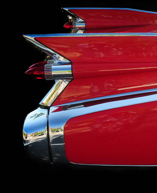 Cadillac Poster featuring the photograph Cadillac Tailfins by Dave Mills