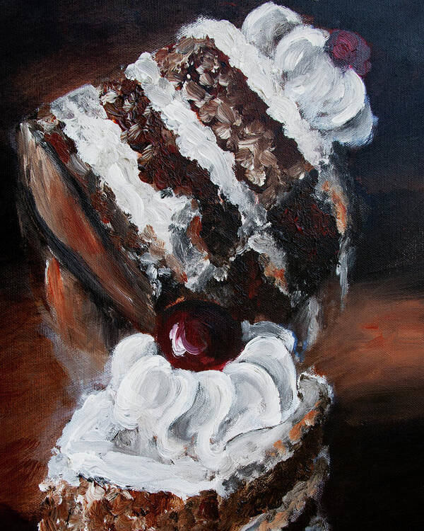 Cake Poster featuring the painting Cake 05 by Nik Helbig