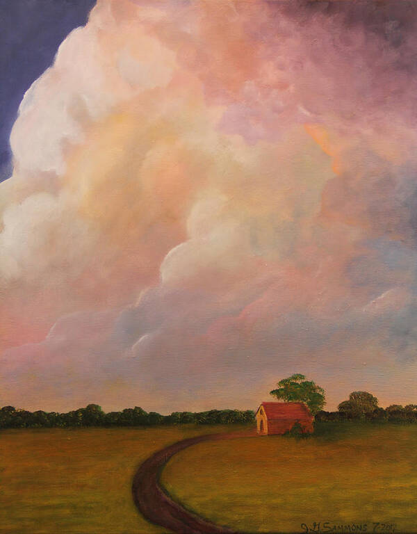 Clouds Poster featuring the painting Color Storm by Janet Greer Sammons