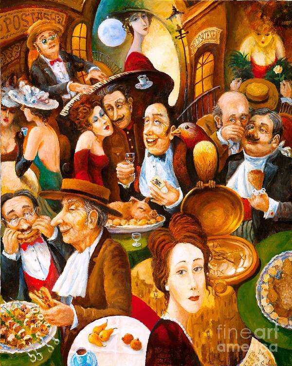 Figurative Poster featuring the painting Delicatessen by Igor Postash