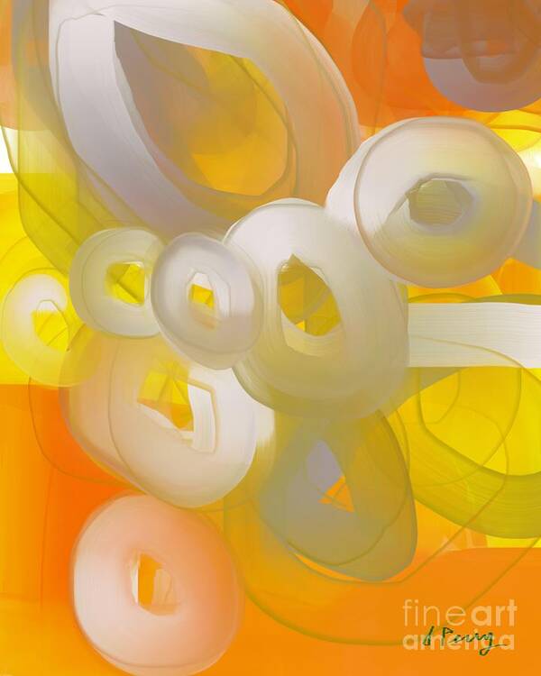 Abstract Circles Poster featuring the digital art Fleeting by D Perry