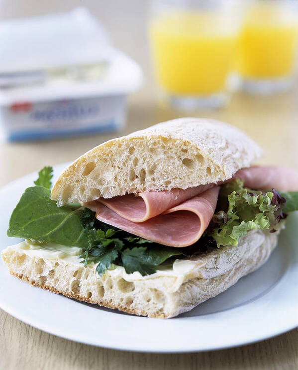 Sandwich Poster featuring the photograph Ham Sandwich by Veronique Leplat