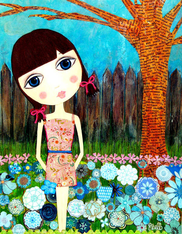 Girl Poster featuring the painting Hayli by Laura Bell