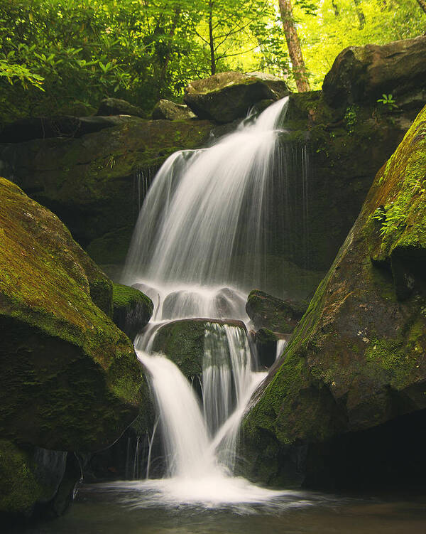 Waterfall Poster featuring the photograph In the woods of Tennessee..... by Ulrich Burkhalter