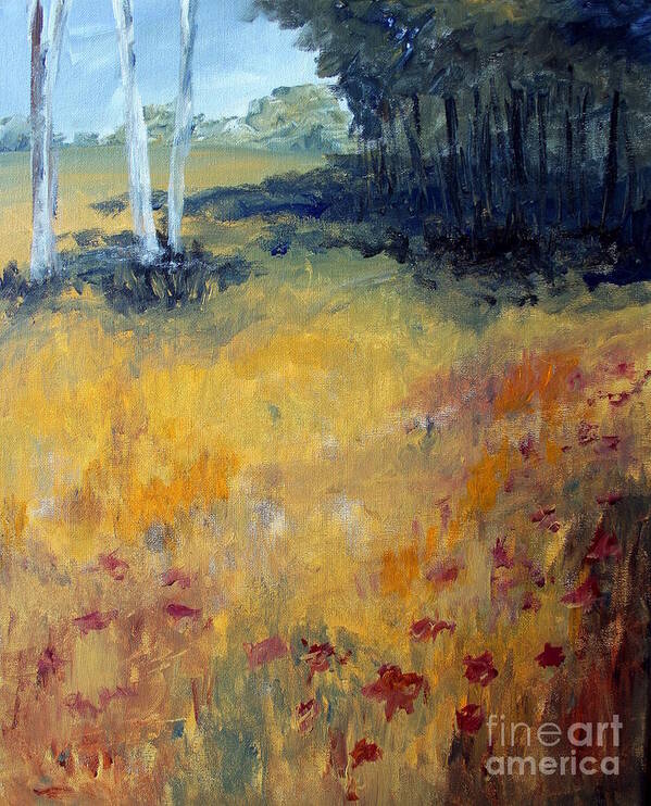 Landscape Poster featuring the painting Landscape 1 by Julie Lueders 