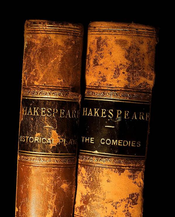 Book Poster featuring the photograph Shakespeare Leather Bound Books by The Irish Image Collection 