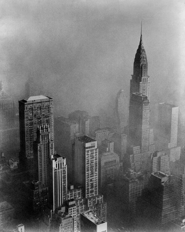 History Poster featuring the photograph Smog Obscures View Of Chrysler Building by Everett