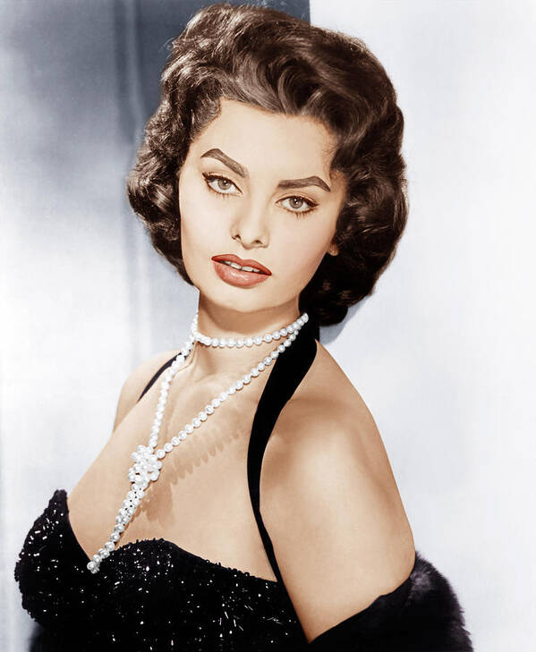 1950s Portraits Poster featuring the photograph Sophia Loren, Ca. 1957 by Everett