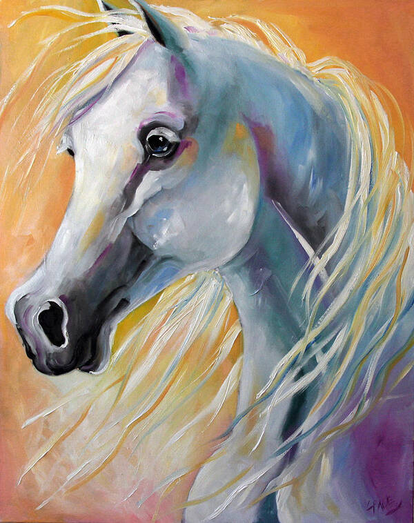 Horse Paintings Poster featuring the painting Spirit Golden by Laurie Pace