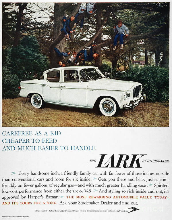 1959 Poster featuring the photograph Studebaker Ad, 1959 by Granger