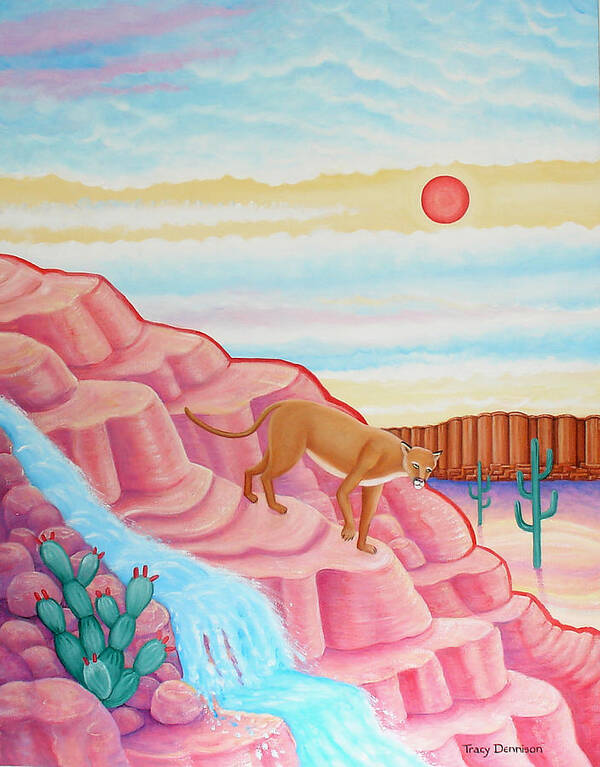 Cougar Poster featuring the painting Summer Afternoon by Tracy Dennison